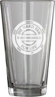 Clearsnap Go Hawks Die Hard Fan Ware Glass, 14 oz., Clear