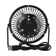 Usb Mini Desk Fans Small Quiet Personal Electric Metal Table Fan for Office with USB Plug-in Charging Cable Red N12