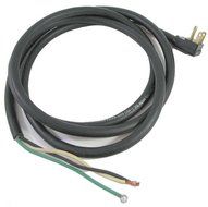 7-1/2&#039; Long Water Resistant 14/3 AWG Line Cord With Right Angle 3 Pronged Plug