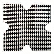Rolls and Biscuits Basket Liner, Black and White N2