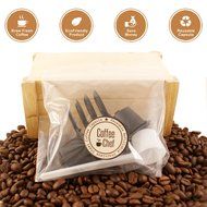 Coffee Chef (TM) 5 Pcs Refillable Reusable Nespresso Coffee Capsules Pods with Bonus Spoon - BPA Free - OriginalLine...