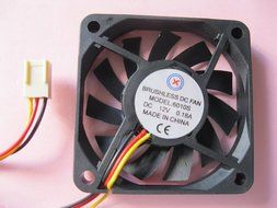 2 pcs Brushless DC Cooling Fan 12V 6010S 11 Blades 3 wire 60x60x10mm Sleeve-bearing Skywalking