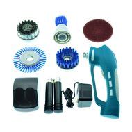 Power Scrubber with 2 Rechargeable Batteries 4 Brushes 1 Scouring Pad Ideal Bathroom Power Scrubber