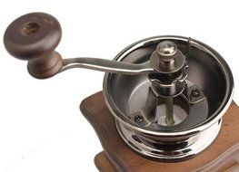 PuTwo B019XIUCZM Coffee Grinder Burr Coffee Grinder Stainless Steel with Ceramic Hand Crank, Wooden