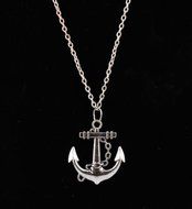 Hot Vintage Cute Silver Tone Retro Anchor Alloy Chain Pendant Necklace