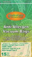 15 Kenmore Upright Allergen Filtration Cloth Vacuum Cleaner Bags for 50688 and 50690 - 15 Total Bags N2