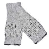 Hollow Out Leaves Knitted Gloves,Morecome Fashion Women Girl Knitted Gloves (Purple) N4