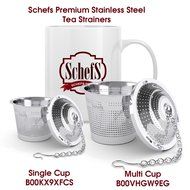 Schefs Multi Cup Premium Tea Infuser - Stainless Steel - Perfect Strainer for Loose Leaf Tea in the Kettle or...