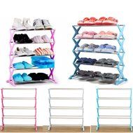 5 Tiers Stackable Stainless Steel Shoes Rack Stand Unit Display Shelf Save Storage Organizer Holders N2