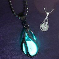 New Fashion Teardrop Magic Fairy Glow In The Dark Pendant Necklace Chain Jewelry N3