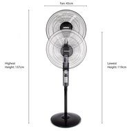 Duronic FN40 White 16 inch Oscillating Pedestal (Stand) Fan with weighted round base N7
