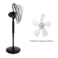 Duronic FN40 White 16 inch Oscillating Pedestal (Stand) Fan with weighted round base N8