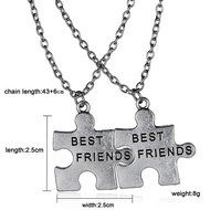 2pcs Best Friend BFF Partners in Crime Sisters Chain Necklace N3