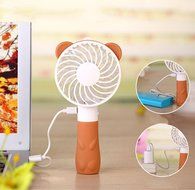 Portable USB Mini Battery Hand Fans with Lanyard (blue) N7