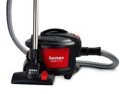 Sanitaire SC3700A Quiet Clean Canister Vacuum, Red/Black, 9.0 Amp, 11" Cleaning Path.