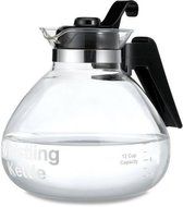 Medelco 12-Cup Glass Stovetop Whistling Kettle 1-WK112-BL-4 BRAND NEW NEW THX