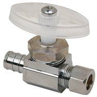 Brasscraft BRPX14X C 1/2-Inch Nom Barb by 3/8-Inch OD Comp Straight Stop Lead-Free, Chrome by BrassCraft