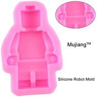 Mujiang Robot Silicone Candy Sugar Gumpaste Clay Fondant Molds Small + Large N4
