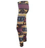 PHOTNO Women Skinny Christmas Elk Print Stretchy Pants Slim Leggings