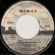 45 rpm PAUL McCARTNEY &amp; WINGS With a Little Luck Backward Traveller Capitol 4559