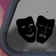 Theater Symbol Black Decal Sticker Wall Laptop Notebook Die-cut Black Decal Sticker by doderax-de0a192