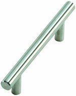 Laurey 87005 224mm 10 3/4-Inch Overall Builders Steel Plated T-Bar Pull, Brushed Satin Nickel by Laurey