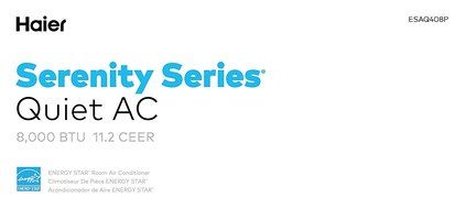 Haier ESAQ408P Serenity Series 8000 BTU 115V Window Air Conditioner with LED Remote Control N4