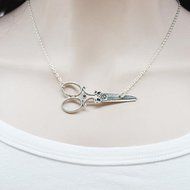 Women'S Men'S Vintage Scissors Pendant Chain Charm Choker Necklace Gift Pretty N2