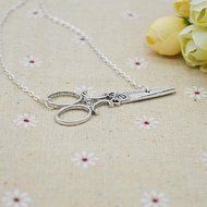 Women'S Men'S Vintage Scissors Pendant Chain Charm Choker Necklace Gift Pretty N4