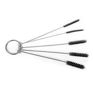 Anntlent 4 Inch Nylon Tube Brush Cleaning Set Carburetor Carbon Dirt Jet Remove 5 Brushes Tool with Wire Loop... N2