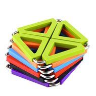 iGuerburn 2 Pack Silicone Expandable Trivet Mat / Hot Pot Holder Pad (Blue) N2