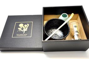 Japanese Mino Yaki ware Matcha Bowl And Tea Ceremony Set Green Tea 11 / 11 / 8cm (4.3 / 4.3 / 3.1inch)[7364] N2
