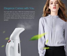 Easehold Travel Garment Steamer Handheld Portable Mini Fabric Steamer 60-second Heat-Up 8 Minutes of Steam 140ml... N6