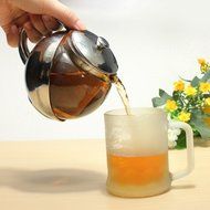 Glass Stainless Steel Loose Tea Leaf Teapot With Infuser 750ml/500ml.