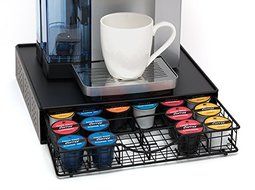 Lipper International Wire Coffee Drawer with Removable Dividers, Black
