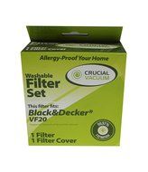 2 Black &amp; Decker VF20 WASHABLE, REUSABLE VF20 DustBuster Filter Plus Cover; Compare With Black &amp; Decker Vacuum... N2