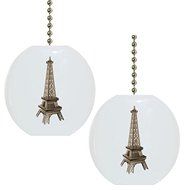 Eiffel Tower Landmark CERAMIC Fan Pull
