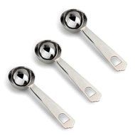 Minigianni 20 ml Endurance Stainless Steel 1 Tablespoon Measuring Coffee Scoop Spoon, Set of 3