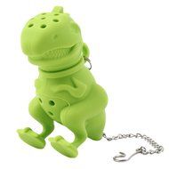 gangnumsky-Unique Cute Tea Strainer, Interesting Life Partner Cute T-Rek Dinosaur Mr Teapot Silicone Tea Infuser... N2