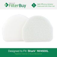 Shark NV480 &amp; NV450 Replacement Foam &amp; Felt Filter Kit, Part #XFF450. Designed by FilterBuy to fit Shark NV450...