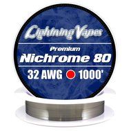 Genuine Lightning Vapes 32 AWG Nichrome 80 Wire 500' N5
