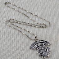 Men's Jewelry Gifts Silver Charm Sons Of Anarchy Retro Skull Pendant Necklace