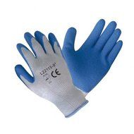 120 pairs, Latex Coated Work Gloves- Blue latex coated Poly-cotton work glove (Medium) by Azusa Safety