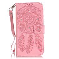 iPhone 7 Case, PHEZEN Dream Catcher Design Bling Diamond PU Leather Wallet Case [Magnetic Closure] [Credit Card... N7