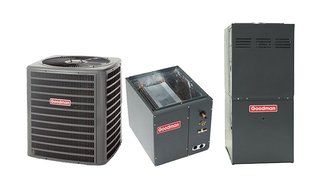 Goodman 2 Ton 13 SEER AC with 60 000 BTU 92% AFUE Upflow Gas Furnace GSX130241GMSS920603BN