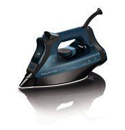 Rowenta DW7180 Everlast 1750-Watt Anti-Calc Steam Iron Stainless Steel Soleplate with Auto-Off, 400-Hole, Blue N2