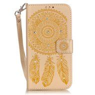 iPhone 7 Case, PHEZEN Dream Catcher Design Bling Diamond PU Leather Wallet Case [Magnetic Closure] [Credit Card... N9