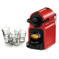 Nespresso Original Line Inissia Titanium Espresso Maker Bundle with Set of 6 Italian Espresso Glasses N2
