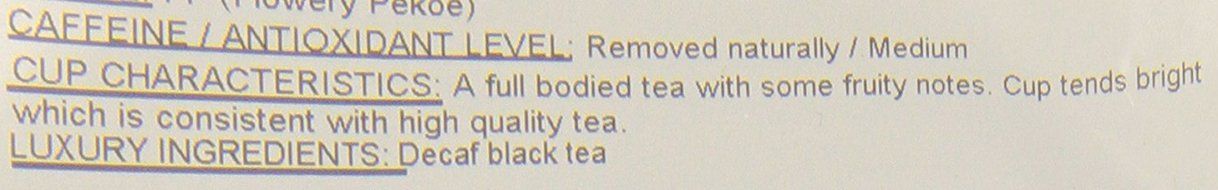 Metropolitan Tea 200 Count Pyramid Shaped Teabags, Decaffeinated English Breakfast Tea N3