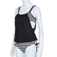 HOT Sale!MOKINGTOP,Canserin Women Striped Splicing Spaghetti Strap Swimwear N12